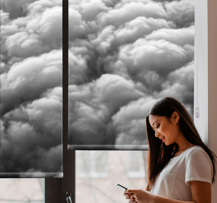 Pολό σκίασης με νέφος αφράτο μοτίβο - TenStickers