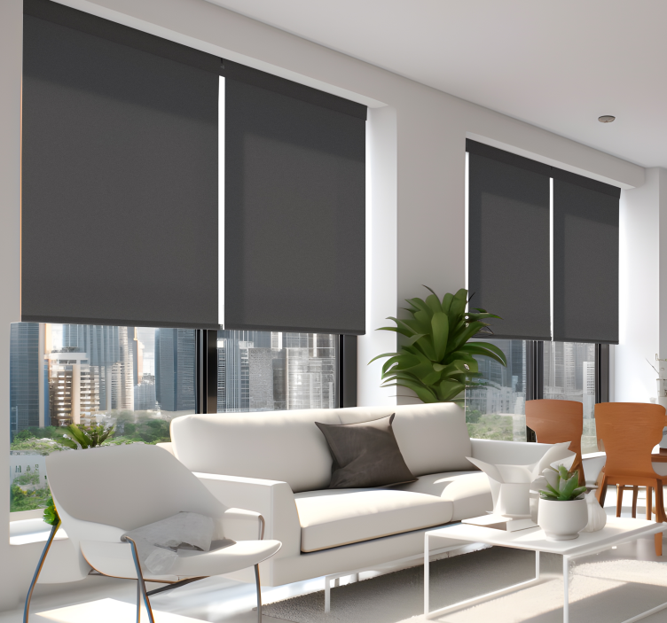 Γκρι ρολό κουρτίνας σπασμένο πιπέρι - TenStickers