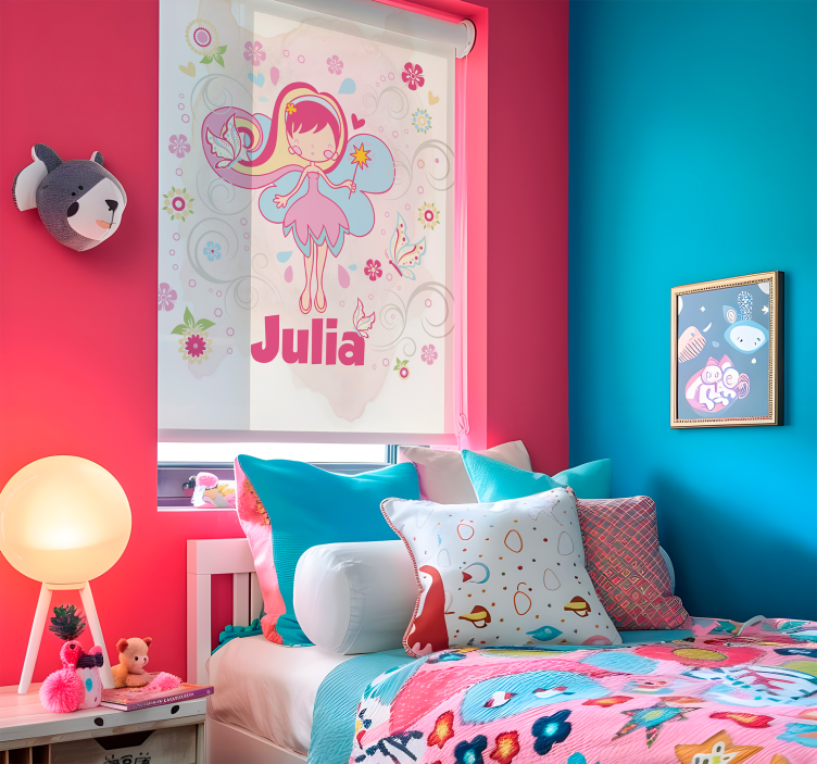 Eξατομικευμένο ρολό κουρτίνας νεράιδα με πεταλούδες - TenStickers