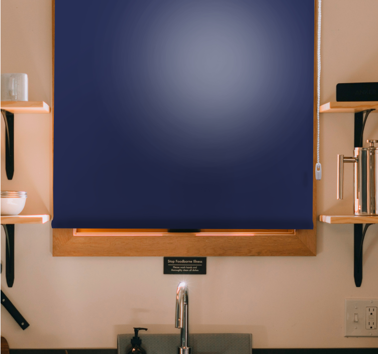 βαθύ μπλε μοντέρνο κύριο υπνοδωμάτιο τυφλό - TenStickers