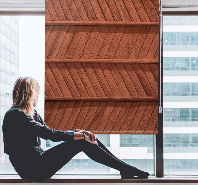 διαγώνιο ξύλινο ρουστίκ στιλ τυφλό - TenStickers