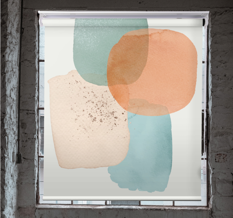 γήινα χρώματα μινιμαλιστικό σχέδιο τυφλό γραφείου - TenStickers