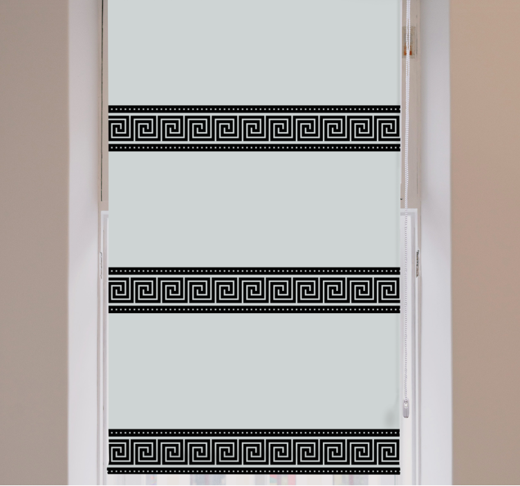 Kομψό ρολό στόρι γεωμετρικά μαύρα μοτίβα - TenStickers