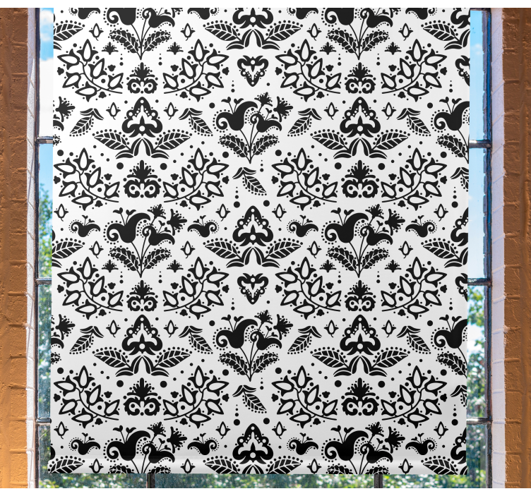 Λουλουδάτο ρολό στόρι κομψά floral στοιχεία - TenStickers