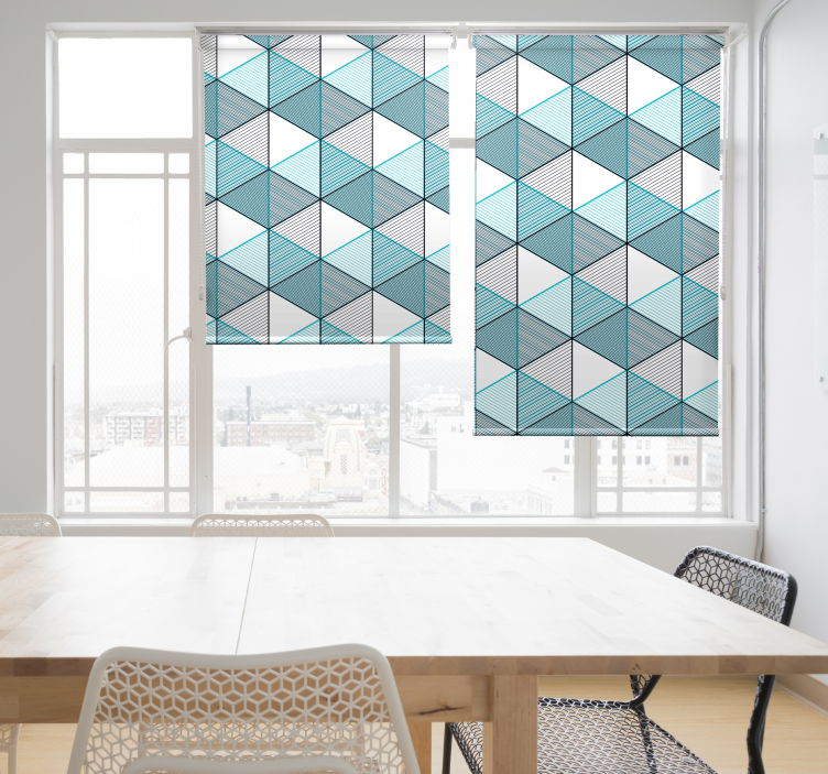 Geo cube ψευδαίσθηση υφές και μοτίβα ρολά που - TenStickers