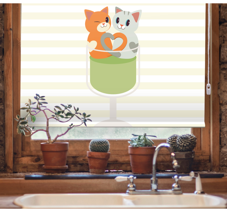 υπέροχες γάτες πίνουν ένα κοκτέιλ τυφλό για παιδιά - TenStickers