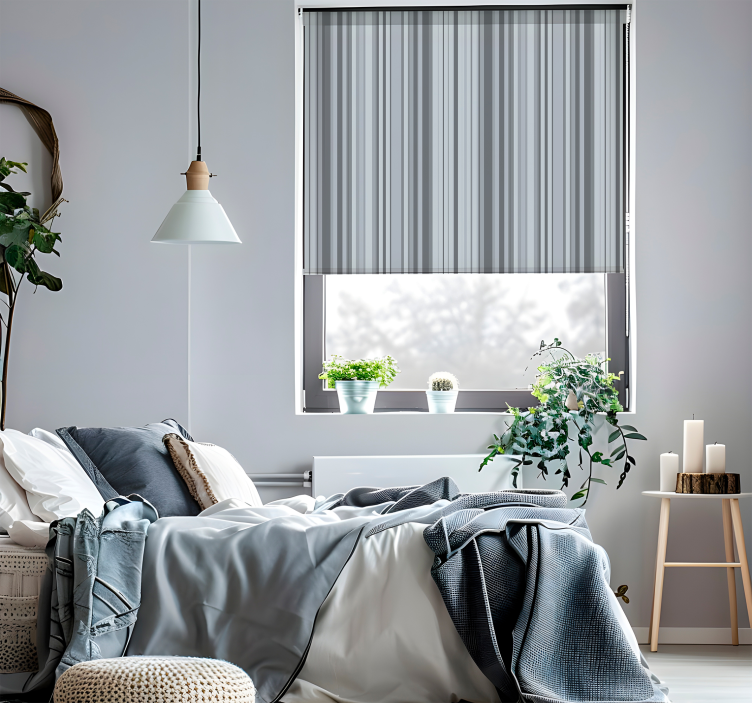 Pολό κουρτίνας σε μοντέρνο στυλ γκρίζες γραμμές - TenStickers