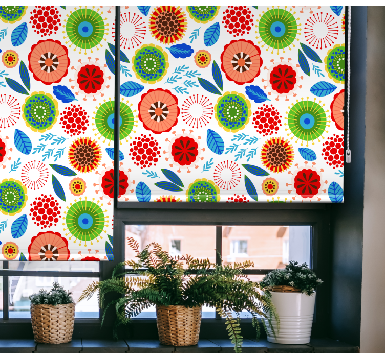 τυφλό πολύχρωμο βερνίκι λουλουδιών - TenStickers