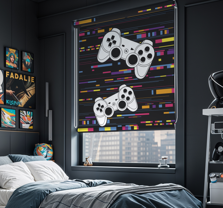 πολύχρωμη απομακρυσμένη κονσόλα geek blind - TenStickers