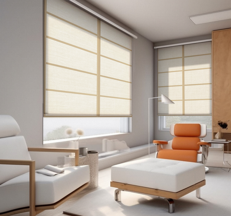 Pολό κουρτίνας με πατρόν και υφή Ιαπωνική δομή πάνελ - TenStickers