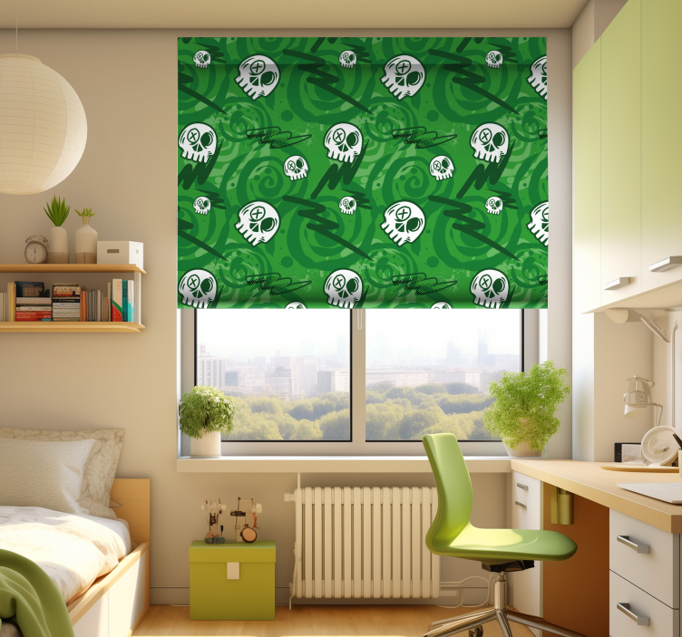 Pολό για εφήβους κρανία γκράφιτι - TenStickers