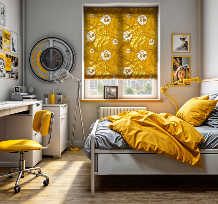 Pολό για εφήβους γκράφιτι με κρανία - TenStickers