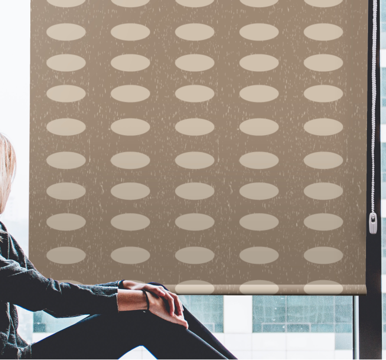 Pολό κουρτίνας με υφή και μοτίβο εύγλωττα οβάλ σχέδια - TenStickers