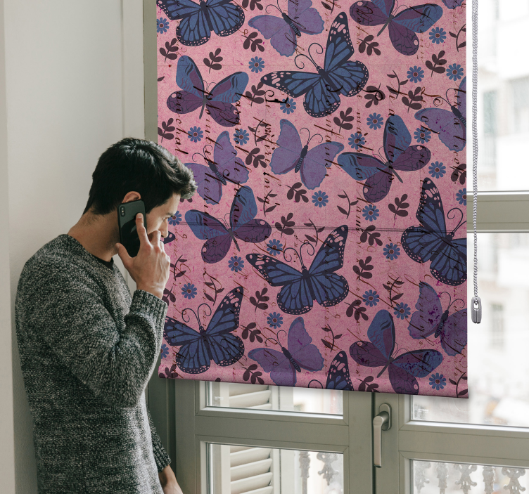 μωβ αποχρώσεις πεταλούδα ρολά που - TenStickers