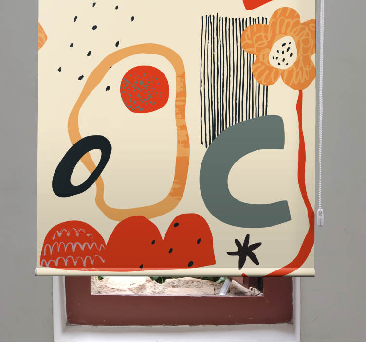 κόκκινο και πορτοκαλί κολάζ ρολά που ζωγραφική - TenStickers