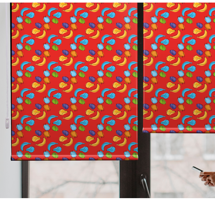 Pολό στόρι με φρούτα και λαχανικά ζωηρή σύνθεση φρούτων - TenStickers