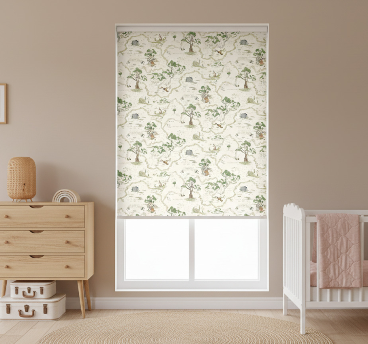 Ρολό στόρι σκανδιναβικού στυλ καλλιτεχνικά αφηρημένα δέντρα - TenStickers