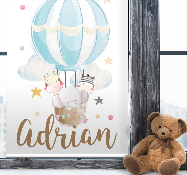 ζώα με μπαλόνι με αστέρια και σύννεφα τυφλά - TenStickers