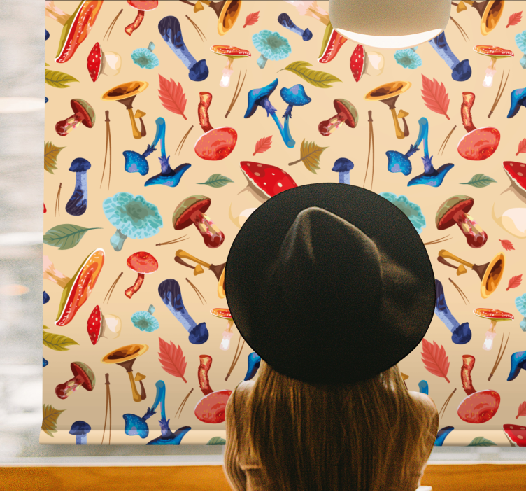 πλύσιμο σχέδιο μανιταριών σετ κουρτίνας κουζίνας - TenStickers