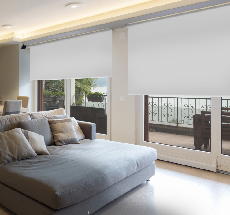 λευκό τυφλό σαλονιού συσκότισης - TenStickers