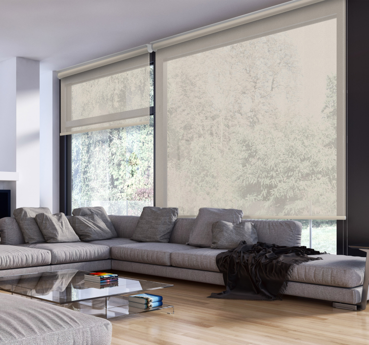 λευκή λινό οθόνη σαλονιού ρολά που - TenStickers