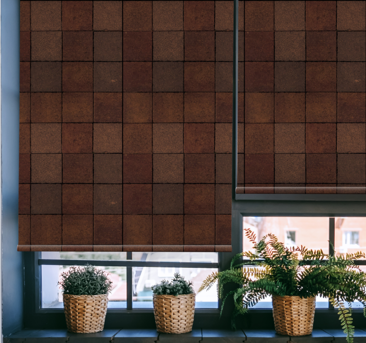 ξύλινο τούβλο μοτίβο ρουστίκ τυφλό - TenStickers