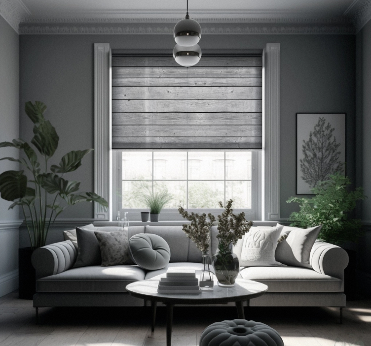 ξύλινο σκούρο γκρι ρουστίκ τυφλό - TenStickers