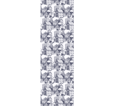 Ρολό στόρι μοντέρνο με σχέδιο πόλης vintage - TenStickers