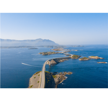 Ρολό κουρτίνα για σαλόνι Δρόμος Ατλαντικού Νορβηγία - TenStickers