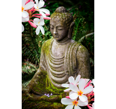 Floral πράσινο Βούδα zen τυφλό - TenStickers