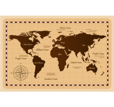 ρολά στόρια παγκόσμιος χάρτης atlas - TenStickers