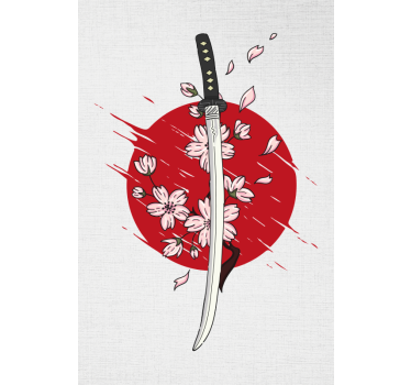 Ιαπωνικό σπαθί και sakura original blind - TenStickers