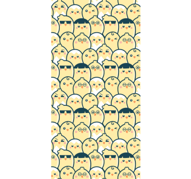 Emoji κίτρινοι νεοσσοί ρολά στόρια ζώων - TenStickers