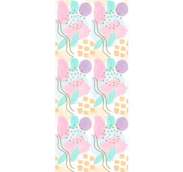 Pολό στόρι μοντέρνο αφηρημένα floral μοτίβα - TenStickers