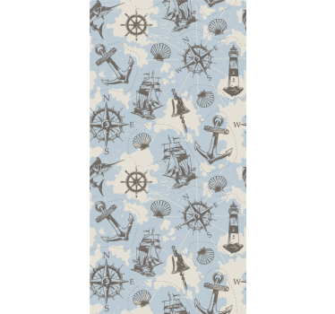 Vintage ναυτικό μοτίβο πιο vintage blind - TenStickers