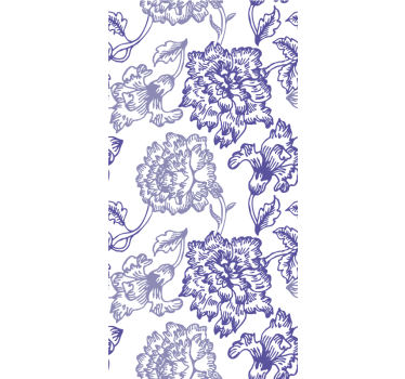 Pολό στόρι με λουλούδια και φυτά κομψό floral θέμα - TenStickers
