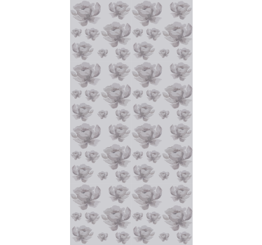 γκρι 80's floral μοτίβο vintage blind - TenStickers