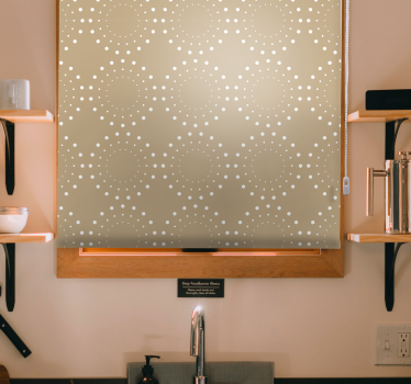 μπεζ και κύκλους nordic roller blind - TenStickers