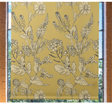 Floral art λουλούδι ρολό τυφλό - TenStickers