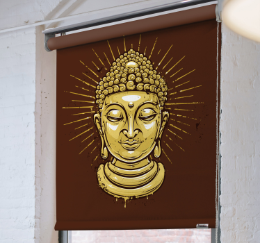 χρυσό Βούδα sillouhette zen blind - TenStickers