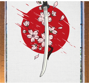 Ιαπωνικό σπαθί και sakura original blind - TenStickers