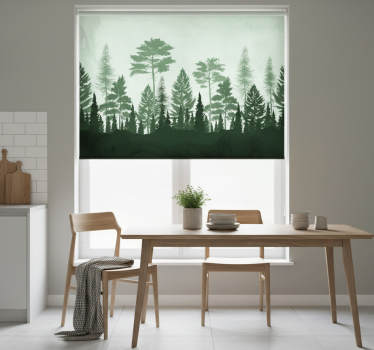 Ρολό κουζίνας σκανδιναβικά δέντρα σε πράσινες αποχρώσεις - TenStickers