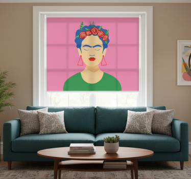 Ρολό κουρτίνα για σαλόνι σχέδιο pop art frida kahlo - TenStickers