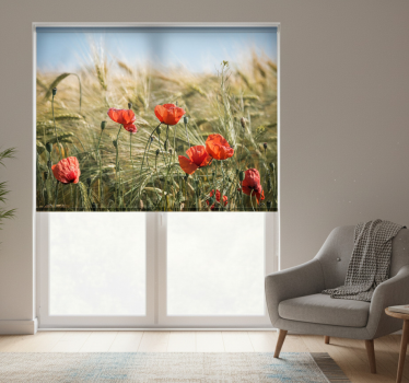 Ρολό κουρτίνα για σαλόνι Μάγισσες σε σιτάρι καλοκαιριού - TenStickers