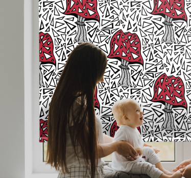 μοτίβο με zentangle μανιτάρια τυφλό κουζινών - TenStickers
