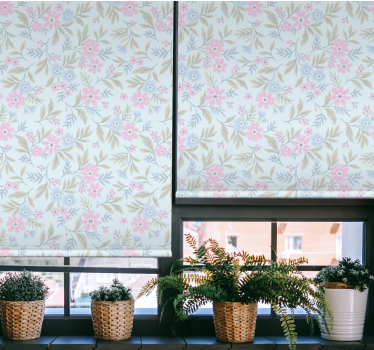 Shabby chic ανοιξιάτικα λουλούδια και φυτικό ρολό - TenStickers