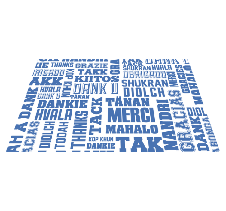 ευχαριστώ σε πολλές γλώσσες τοποθετήσεων εστιατορίων - TenStickers