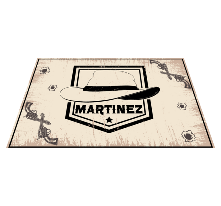 καουμπόη καπέλο με ονόματα ονόματος - TenStickers