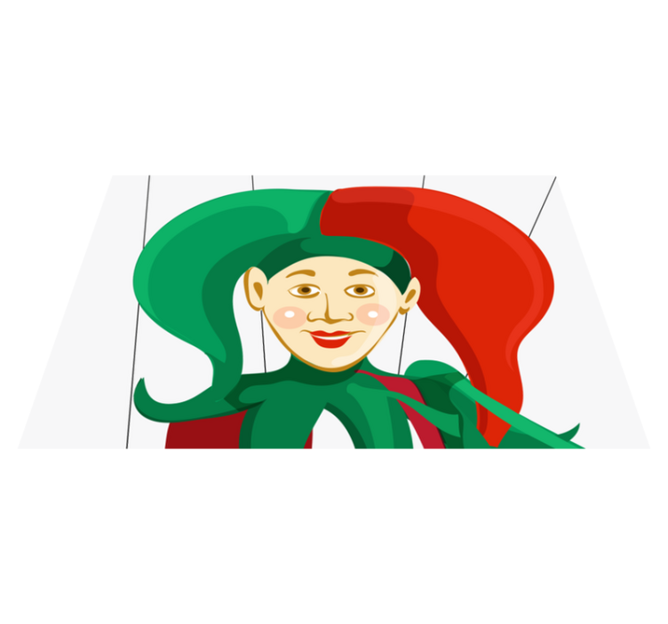 αποκριές μαριονέτα χαμογελαστά παιδιά πλακάτ - TenStickers