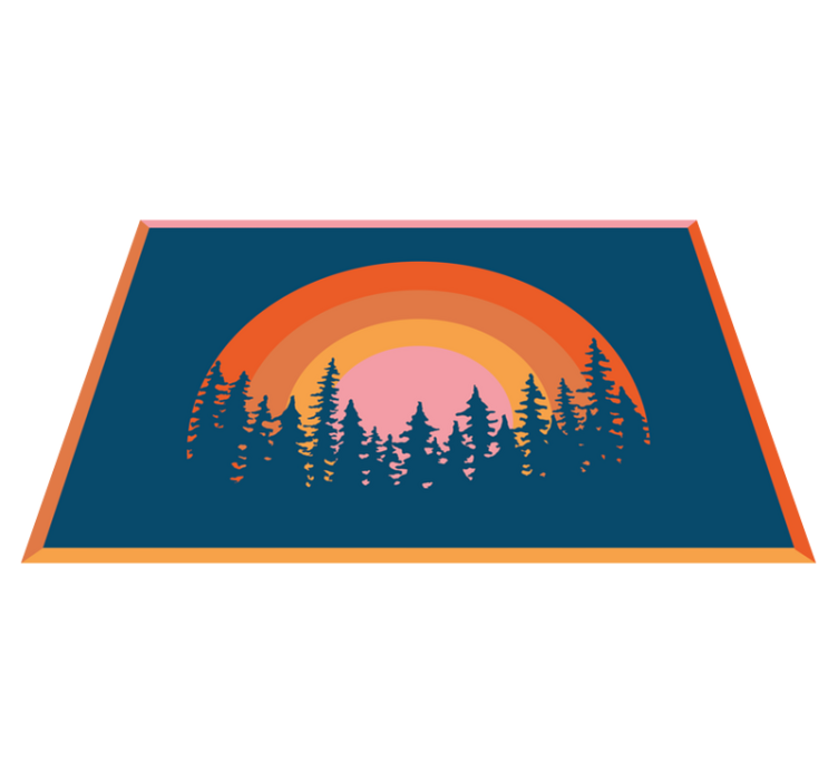 Πρωτότυπο σουπλά Ζωντανό Ουράνιο Τόξο Τοπίο - TenStickers